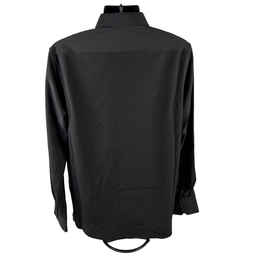 New Mens Perry Ellis LS Button Up Performance Tech Slim Fit Shirt Size L NWT - Picture 8 of 8